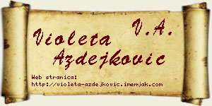 Violeta Azdejković vizit kartica